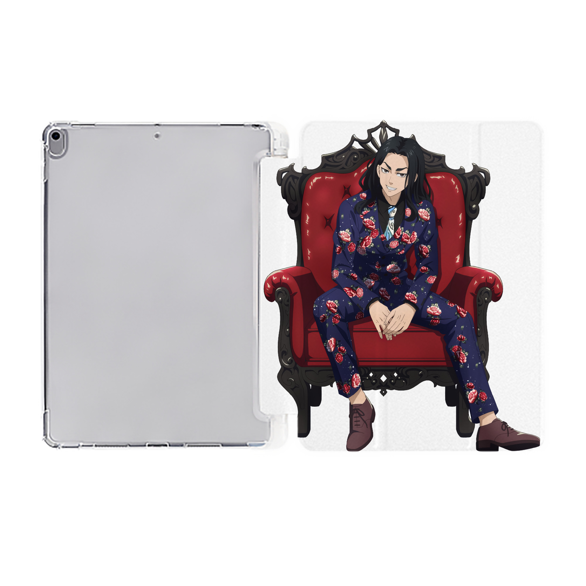 （画像用） 東京リベンジャーズ Tokyo Revengers IPad ケース ペン収納付き 三つ折りスタンド PUレザー×シリコン 対応機種9.5/10.5/10.9インチ
